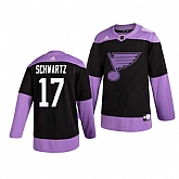 Blues 17 Jaden Schwartz Black Purple Hockey Fights Cancer Adidas Jersey Dzhi,baseball caps,new era cap wholesale,wholesale hats